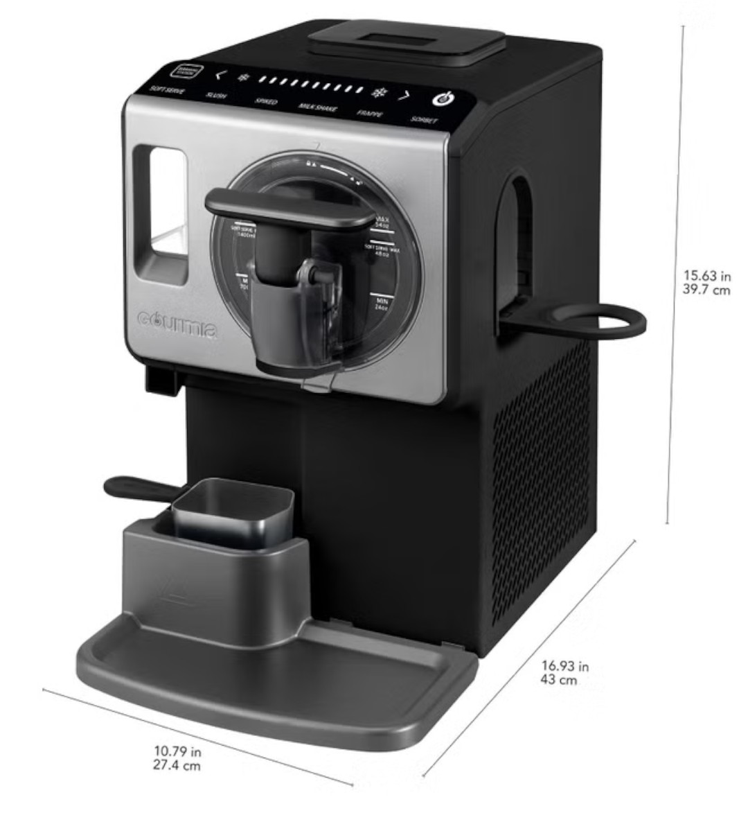 Mimosa Router GOURMIA MAQUINA SORVETE EXPRESSO 1.9L GSI1060BK 240W 120V