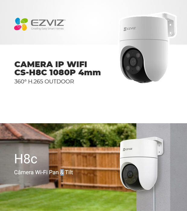 Câmara de vigilância exterior EZVIZ 1080P H8C