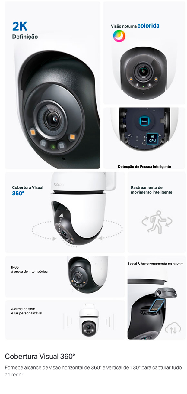 TP-LINK WIFI CAMERA TAPO C510W 2.4GHZ 360° 2K 3MP OUTDOOR