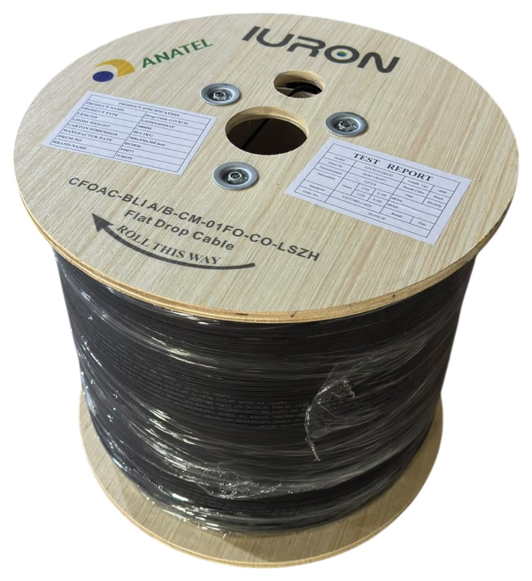 F. CABO DROP 1 FIBRA G652D PP 2KM M.METAL 1.0MM GJYXCH
 IURO
