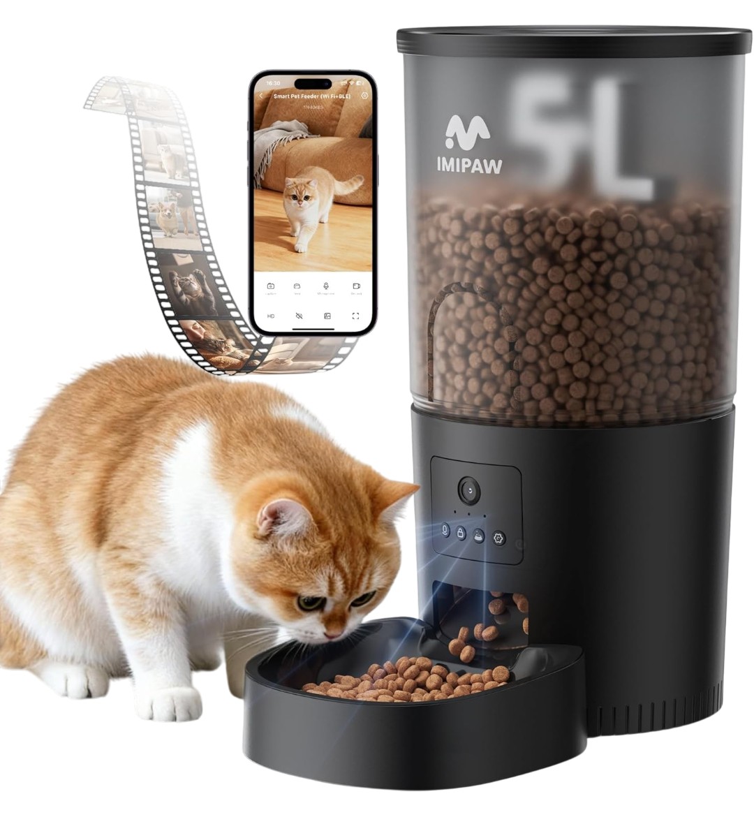 IMIPAW ALIMENTADOR AUTOMÁTICO P/ GATOS IMI-VY-01 5L C/CAM
